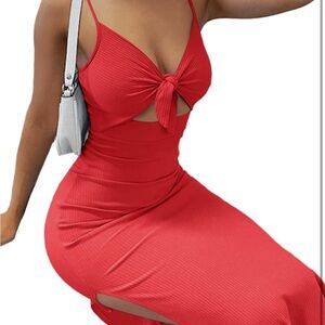 Elegant Red Strapless Dress